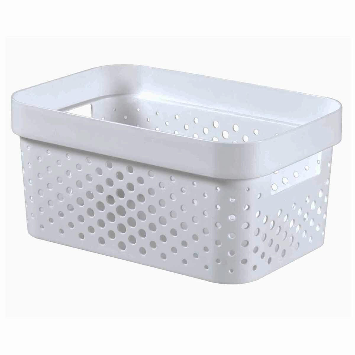 TÁROLÓDOBOZ 26/17.5/12.3 cm  - fehér, Basics, műanyag (26/17.5/12.3cm)