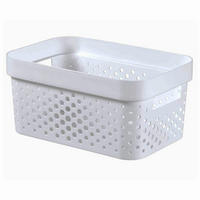 TÁROLÓDOBOZ 26/17.5/12.3 cm  - fehér, Basics, műanyag (26/17.5/12.3cm)