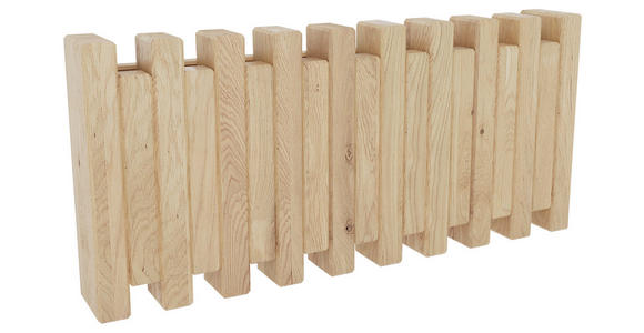 HAKENLEISTE in Eiche massiv Eichefarben - Eichefarben, Natur, Holz (38/17/5,1cm) - Linea Natura