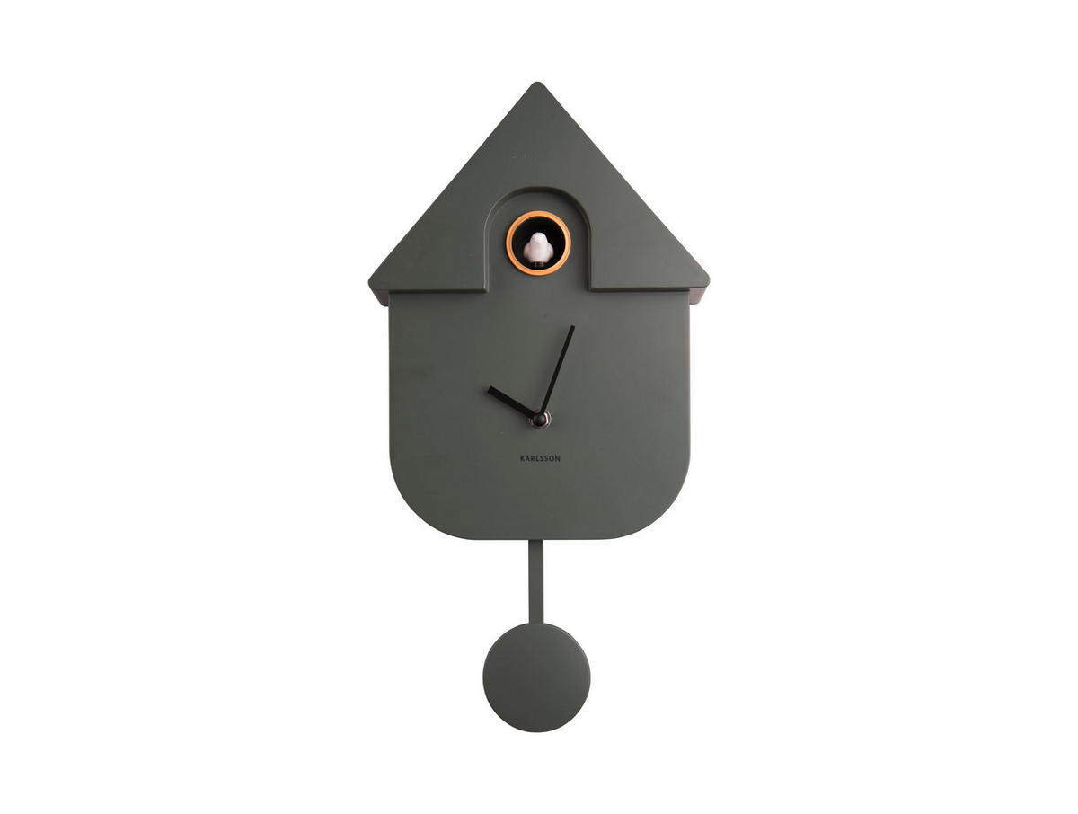 WANDUHR  Olivgrün  - Olivgrün, KONVENTIONELL, Kunststoff (21,5/41/8,5cm) - Karlsson
