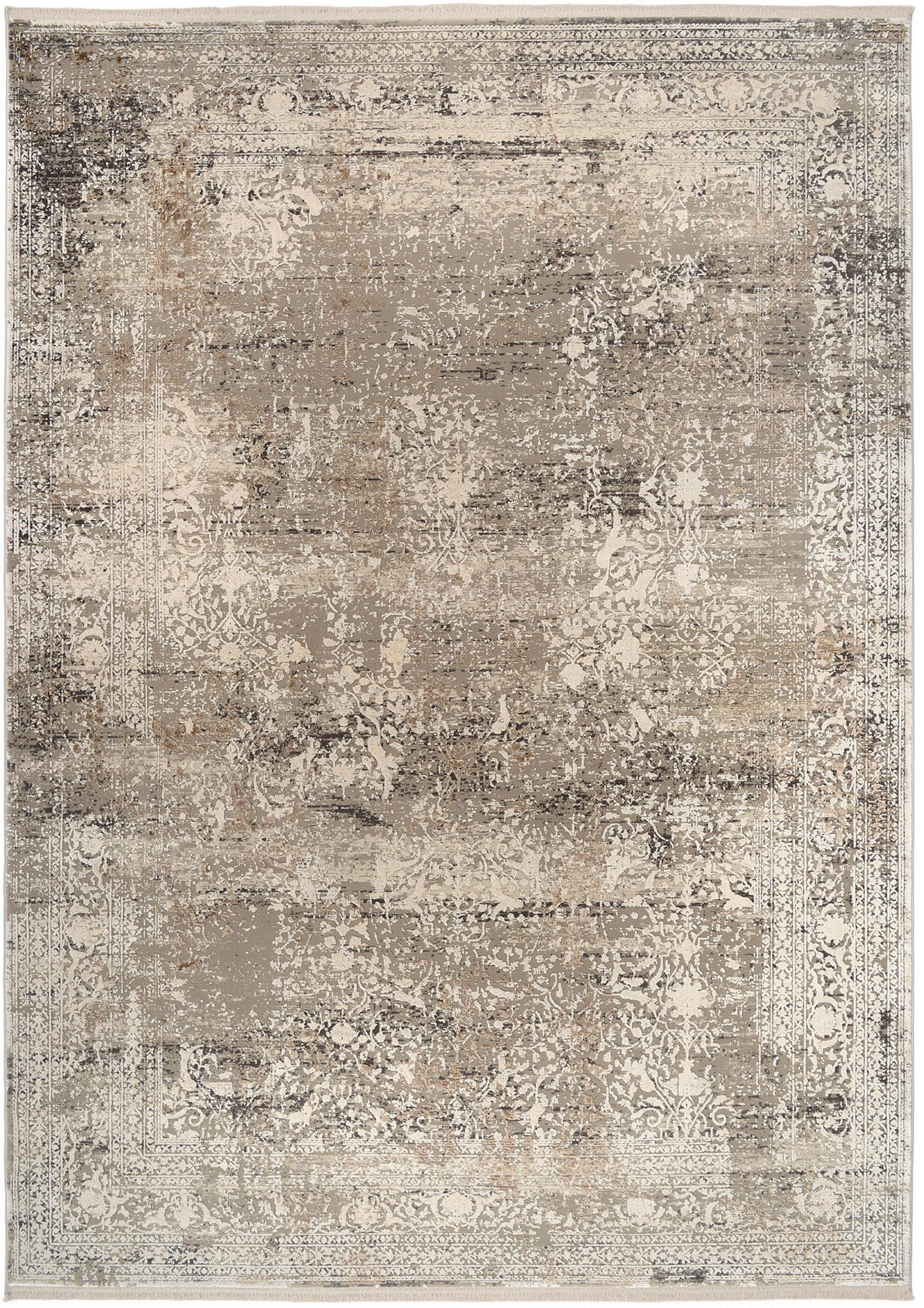 Dieter Knoll Webteppich Avignon Grau, Gold 140x200 cm