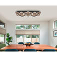 LED-DECKENLEUCHTE 63/29/7,5 cm   - Eichefarben/Schwarz, Basics, Holzwerkstoff/Kunststoff (63/29/7,5cm) - Novel