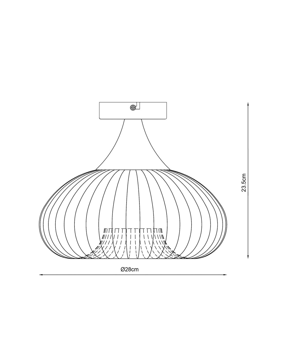 DECKENLEUCHTE 28/23 cm   - Design, Glas/Metall (28/23cm) - Collet's Monde
