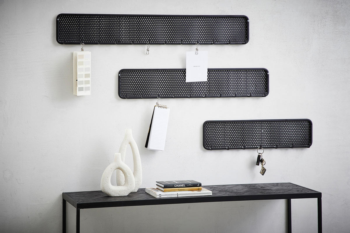 HAKENLEISTE  in Schwarz  - Schwarz, Design, Metall (100/15/4,5cm) - Landscape