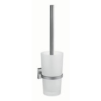 WC-BÜRSTENGARNITUR in Metall  Kunststoff   - Chromfarben/Weiß, Basics, Glas/Kunststoff (38cm)