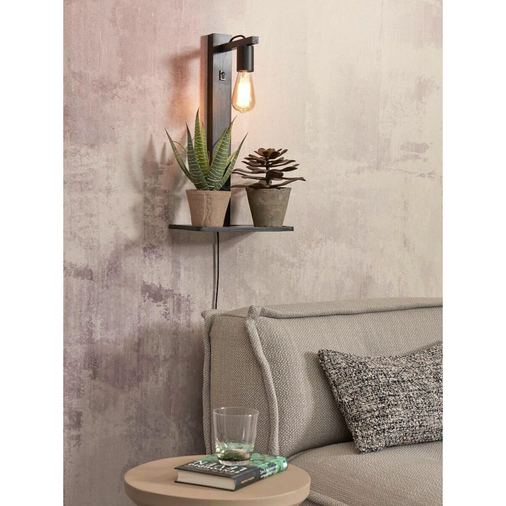 Thumbnail - Good & Mojo Wandleuchte Good&Mojo,Schwarz, 18x52x30 cm, LED-Leuchtmittel austauschbar, Lampen & Leuchten, Innenbeleuchtu...