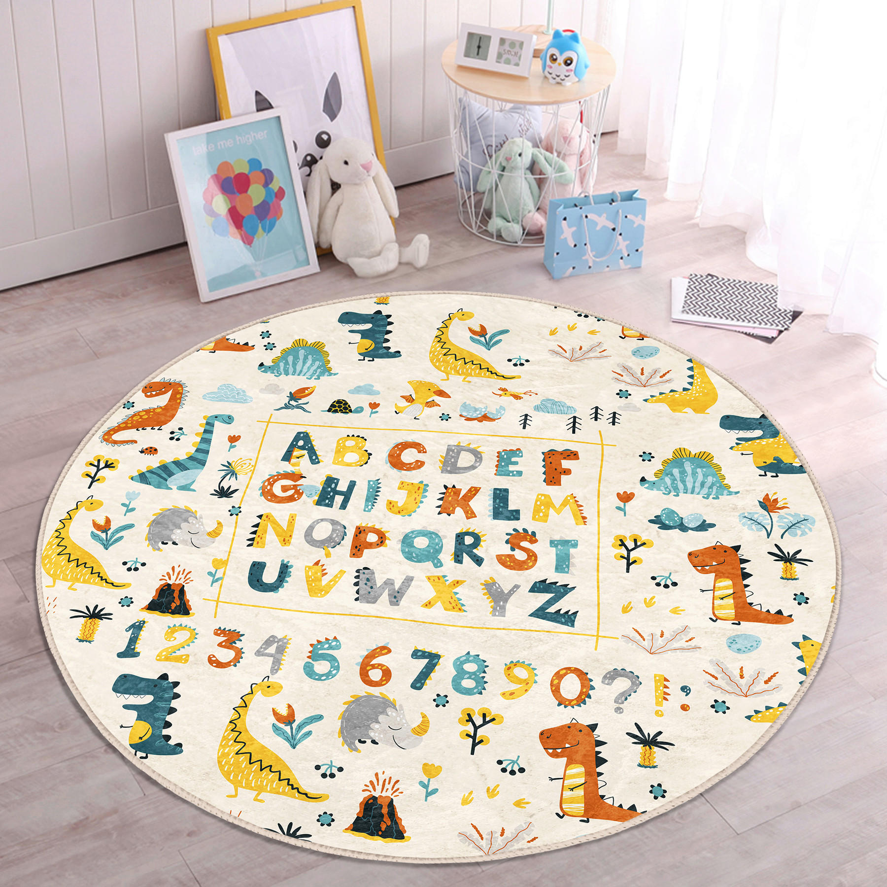 KINDERTEPPICH  Wohnzimmer 150/150 cm Creme, Multicolor rund  - Multicolor/Creme, Basics, Textil (150/150cm)
