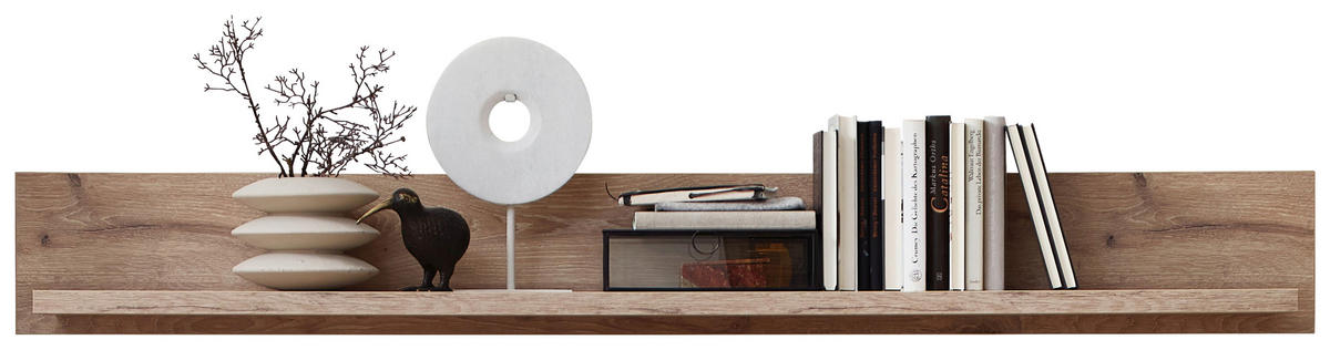 WANDBOARD Holzwerkstoff Eichefarben  - Eichefarben, MODERN, Holzwerkstoff (160/20/25cm) - Stylife