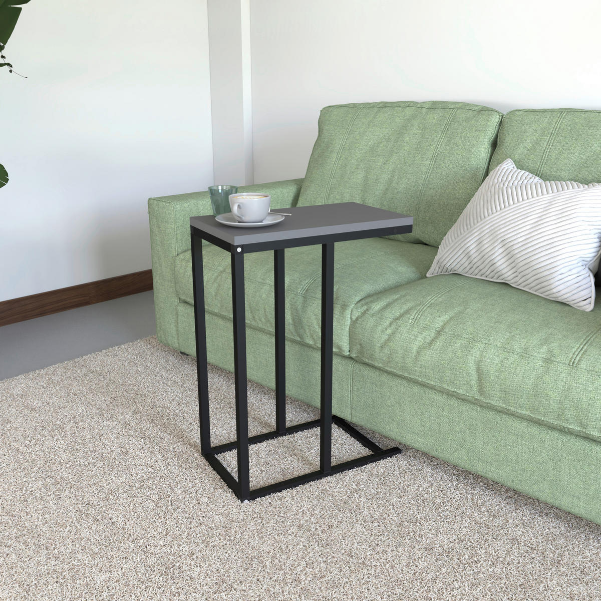 BEISTELLTISCH in Holzwerkstoff 46/26/63 cm  - Anthrazit/Schwarz, Design, Holzwerkstoff/Metall (46/26/63cm) - MID.YOU