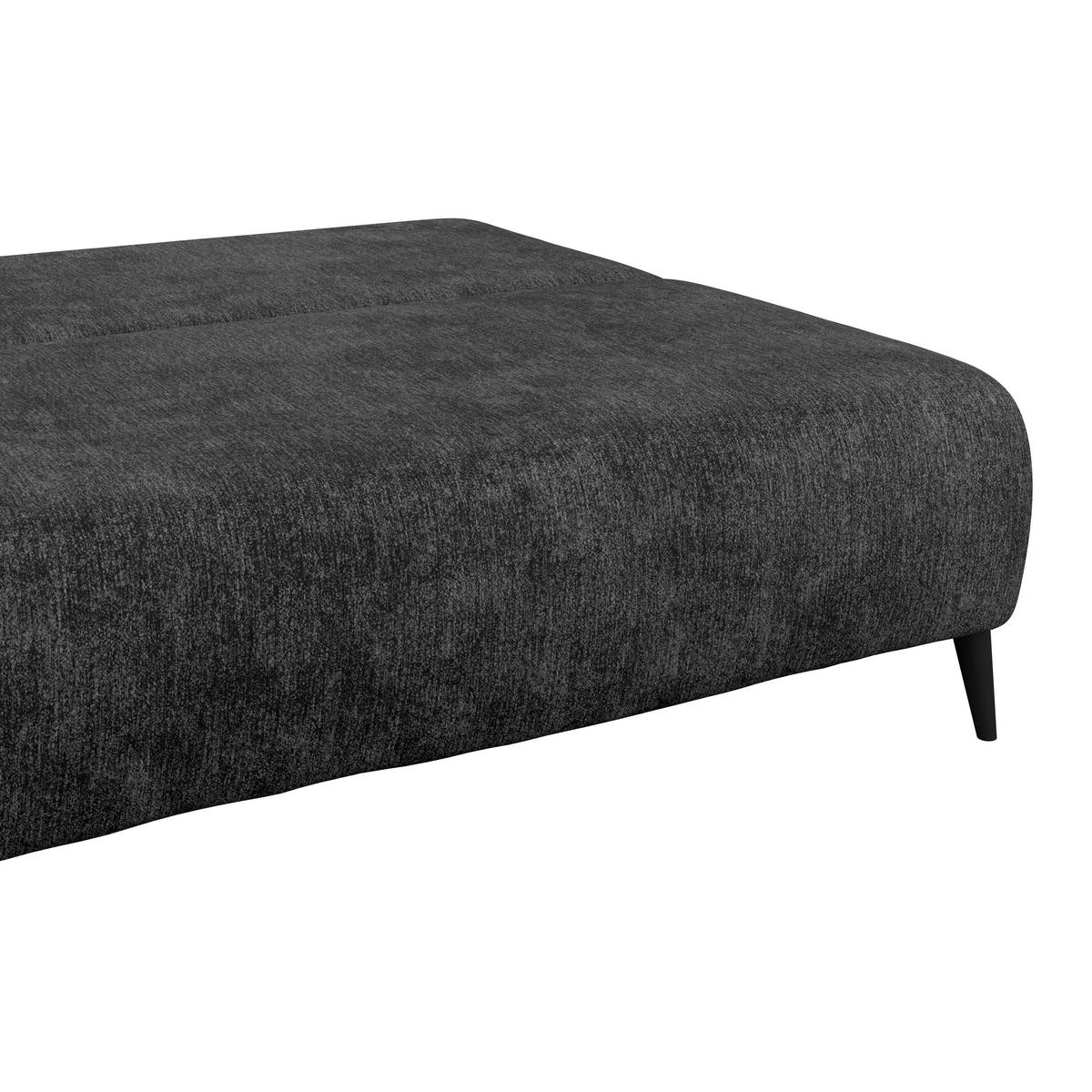 Canapea Extensibilă, lemn, plastic, textil, antracit - antracit/negru, Trend, plastic/lemn (200/88/100cm) - Carryhome