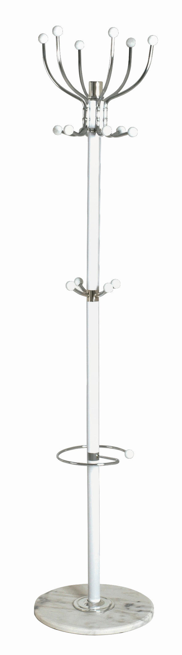 GARDEROBENSTÄNDER in Weiß, Chromfarben  38/176 cm  - Chromfarben/Weiß, Design, Metall (38/176cm) - Carryhome