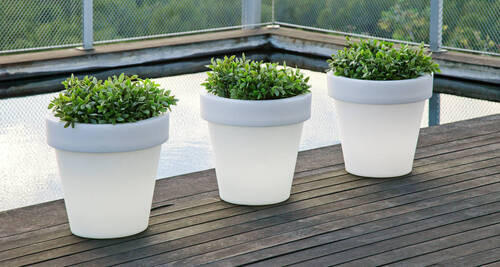 LED-AUßENLEUCHTE MAGNOLIA 57/57/57 cm   - Weiß, Basics, Kunststoff (57/57/57cm) - New Garden