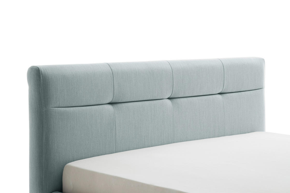 POLSTERBETT Lattenrost, Bettkasten Blau 140/200 cm  - Blau/Eichefarben, KONVENTIONELL, Holz/Textil (140/200cm) - Boxxx