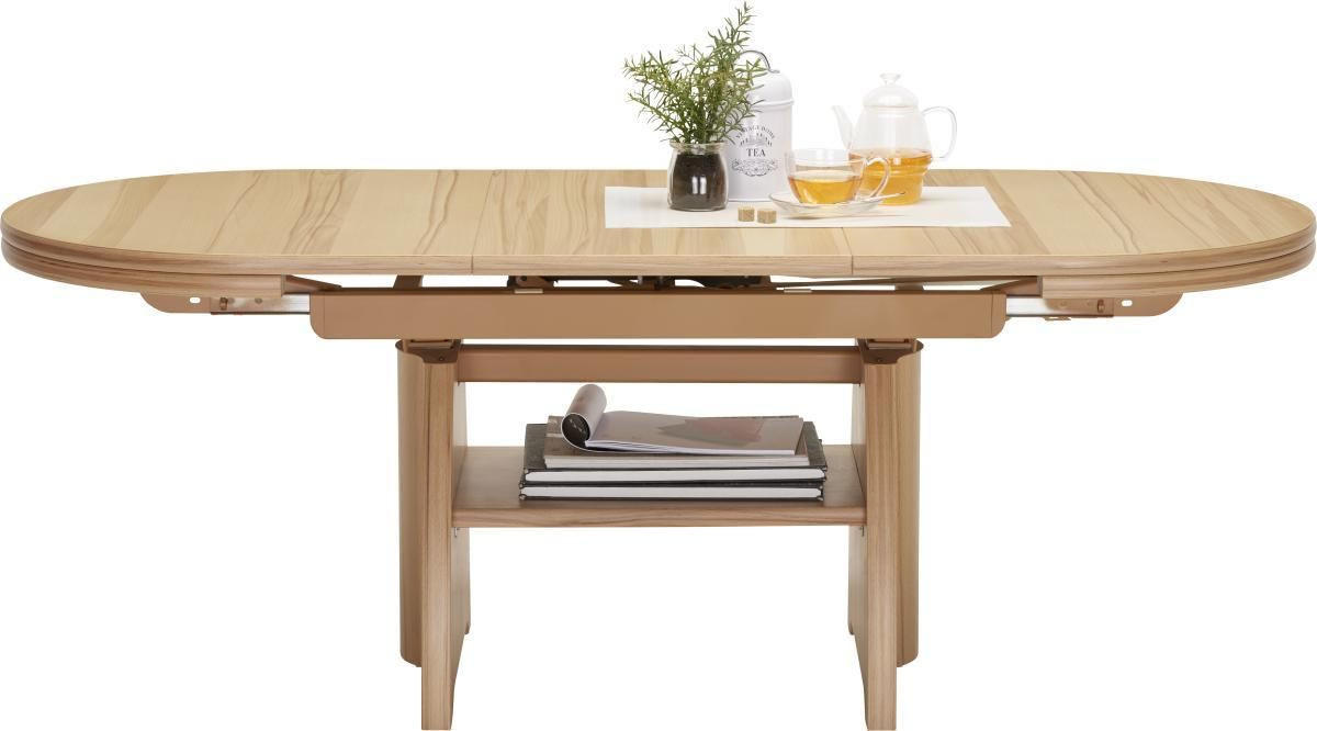 COUCHTISCH in Metall, Holzwerkstoff 125-165,5/71/56-75 cm  - Wildeiche, Konventionell, Holzwerkstoff/Metall (125-165,5/71/56-75cm) - Venda