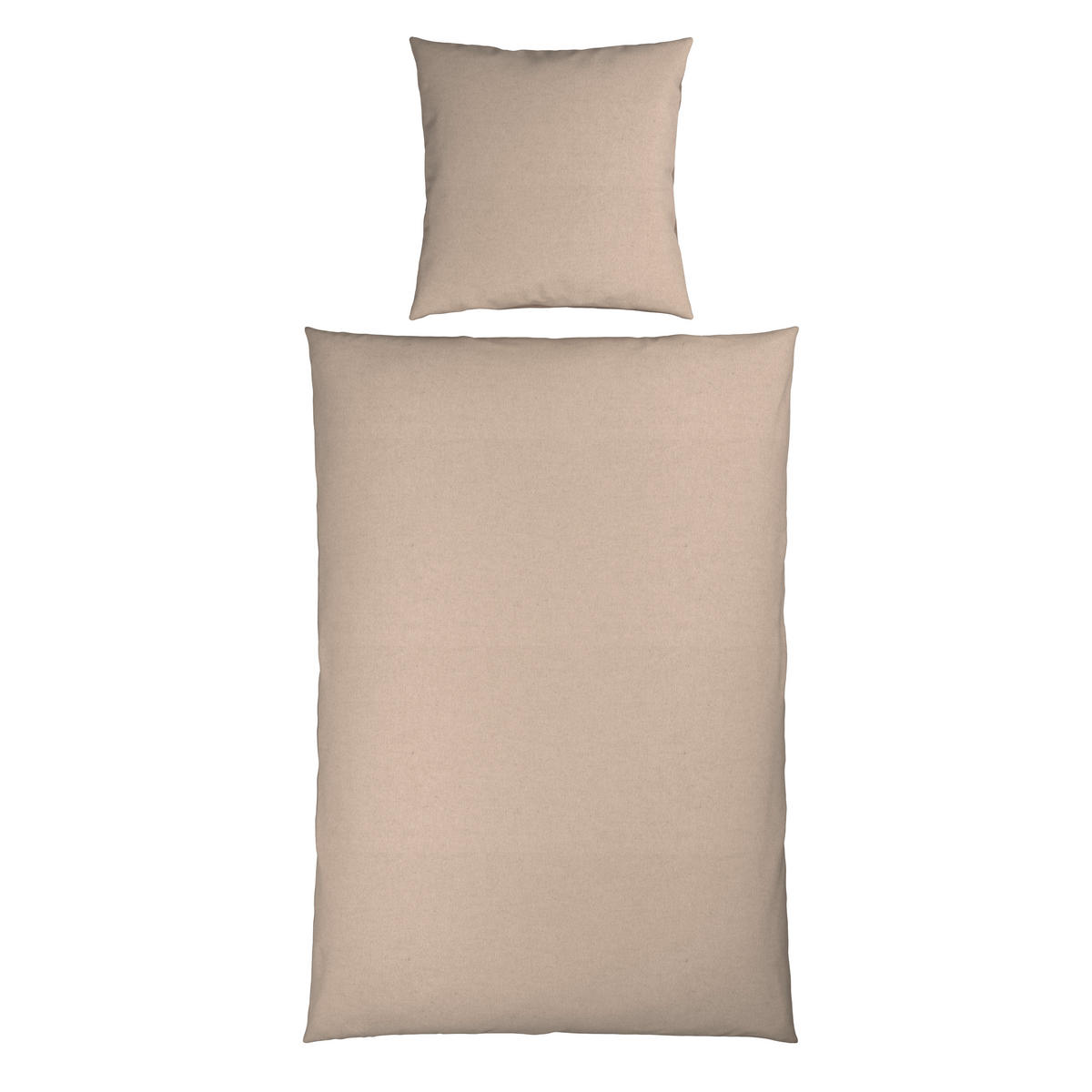 WENDEBETTWÄSCHE 2-teilig Flanell 135/200 cm  - Beige, Basics, Textil (135/200cm) - Novel