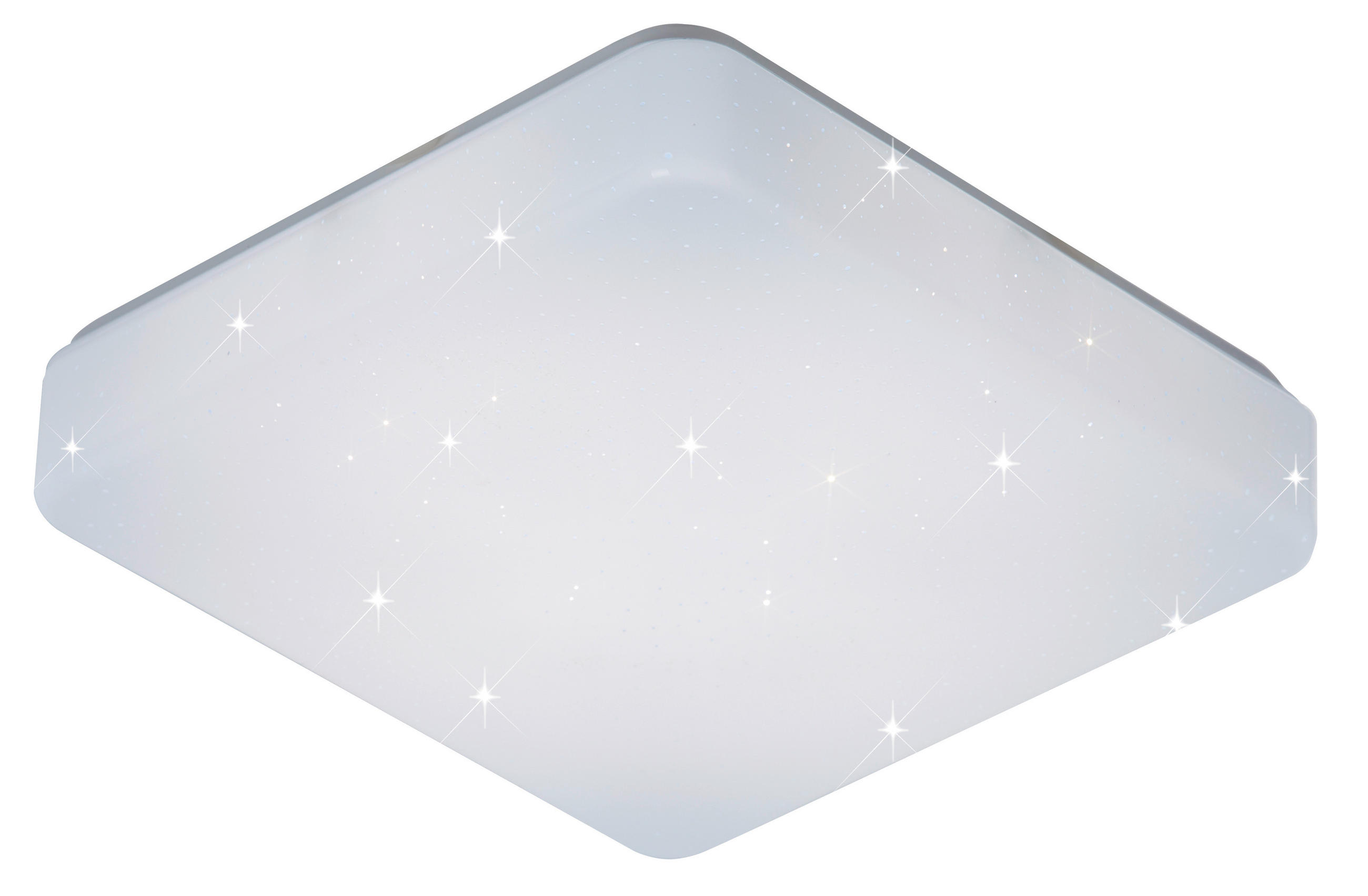 KOUPELNOVÉ STROPNÍ LED SVĚTLO, 37/37/7,5 cm - bílá, Konvenční, plast (37/37/7,5cm) - Celina