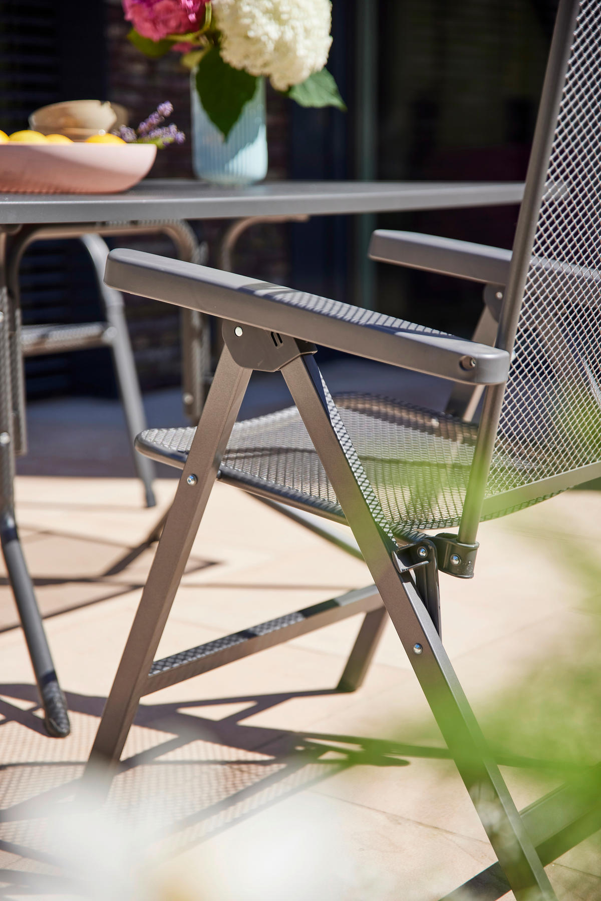 GARTENKLAPPSESSEL in Metall Anthrazit  - Anthrazit, KONVENTIONELL, Metall (65/103/60cm) - Siena Garden