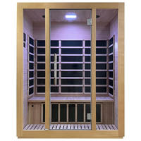 INFRAROTKABINE HÖNEFOSS III für 3 Personen HÖNEFOSS III  - KONVENTIONELL, Holz (153/195/105cm)