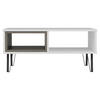 KONFERENČNÍ STOLEK, bílá, kompozitní dřevo, 90/60/41,1 cm - bílá/černá, Design, kov/kompozitní dřevo (90/60/41,1cm) - Livetastic