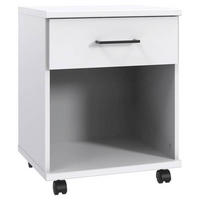 ROLLCONTAINER 52/40/38 cm  - Weiss/Schwarz, Design, Holzwerkstoff/Kunststoff (52/40/38cm) - Carryhome