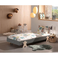 KINDER-/JUNIORBETT - Kieferfarben/Grau, MODERN, Holz/Holzwerkstoff (90/200cm) - Vipack