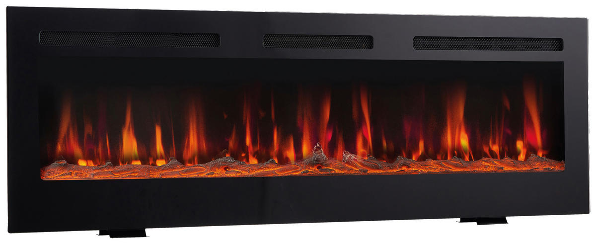 ELEKTROKAMIN - Schwarz, Basics, Glas/Metall (107,0/11,9/46,6cm)