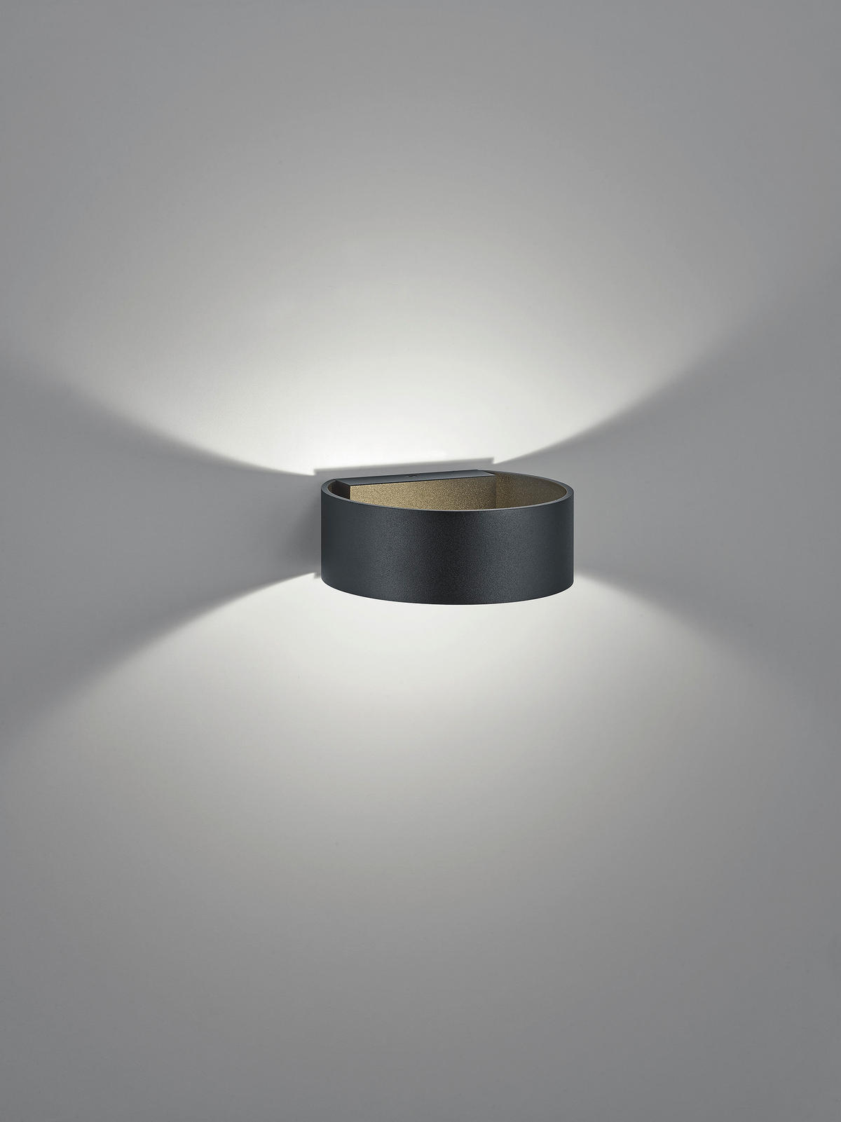LED-WANDLEUCHTE Fosca 6/16/14,5 cm   - Schwarz, Design, Metall (6/16/14,5cm) - Helestra