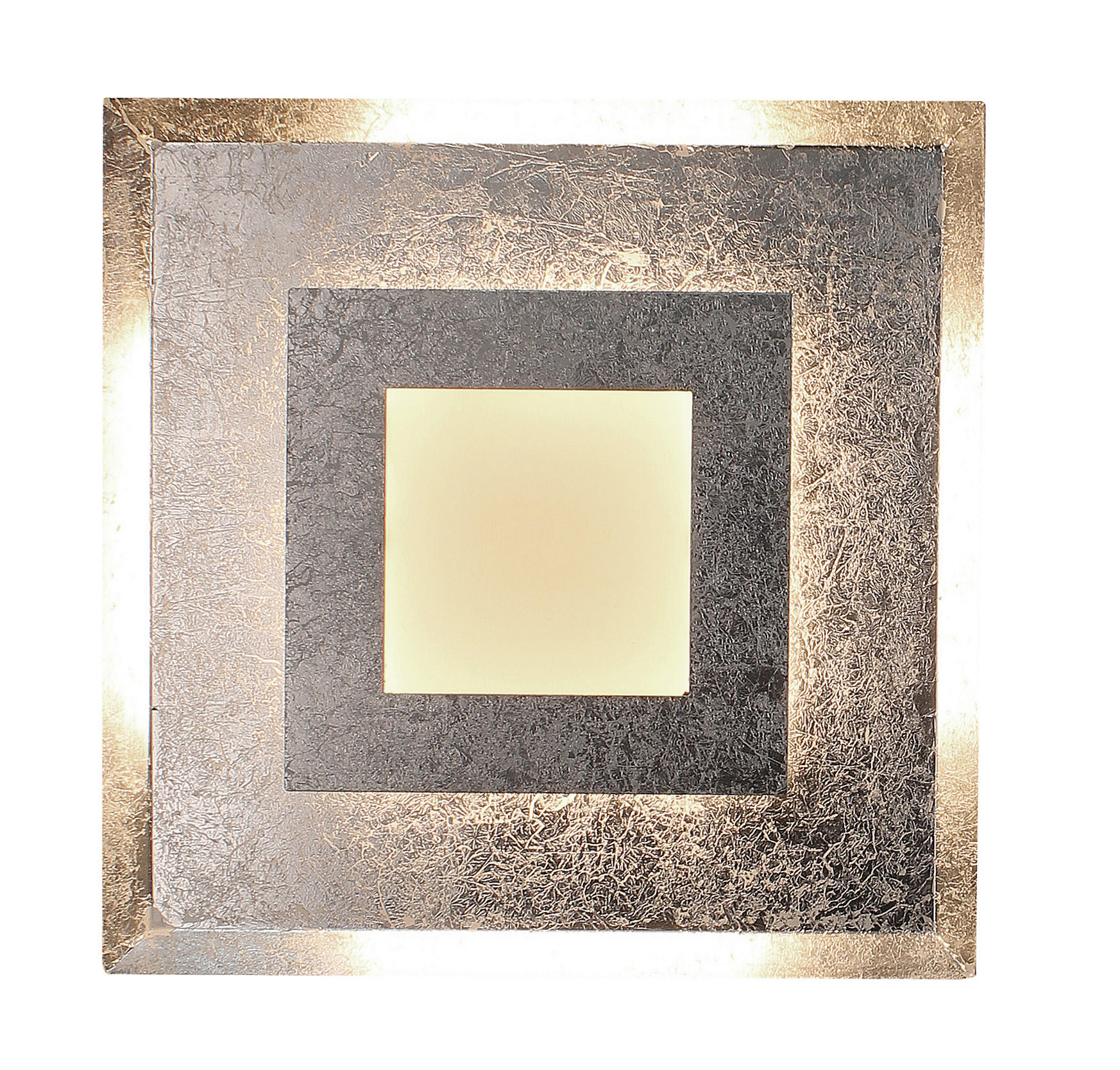 LED-WANDLEUCHTE Window 39/39/5,5 cm   - Silberfarben, Basics, Metall (39/39/5,5cm)