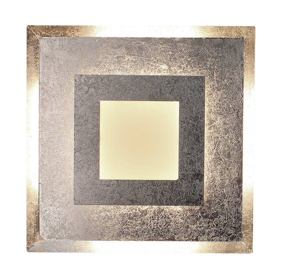 LED-WANDLEUCHTE Window 39/39/5,5 cm   - Silberfarben, Basics, Metall (39/39/5,5cm)