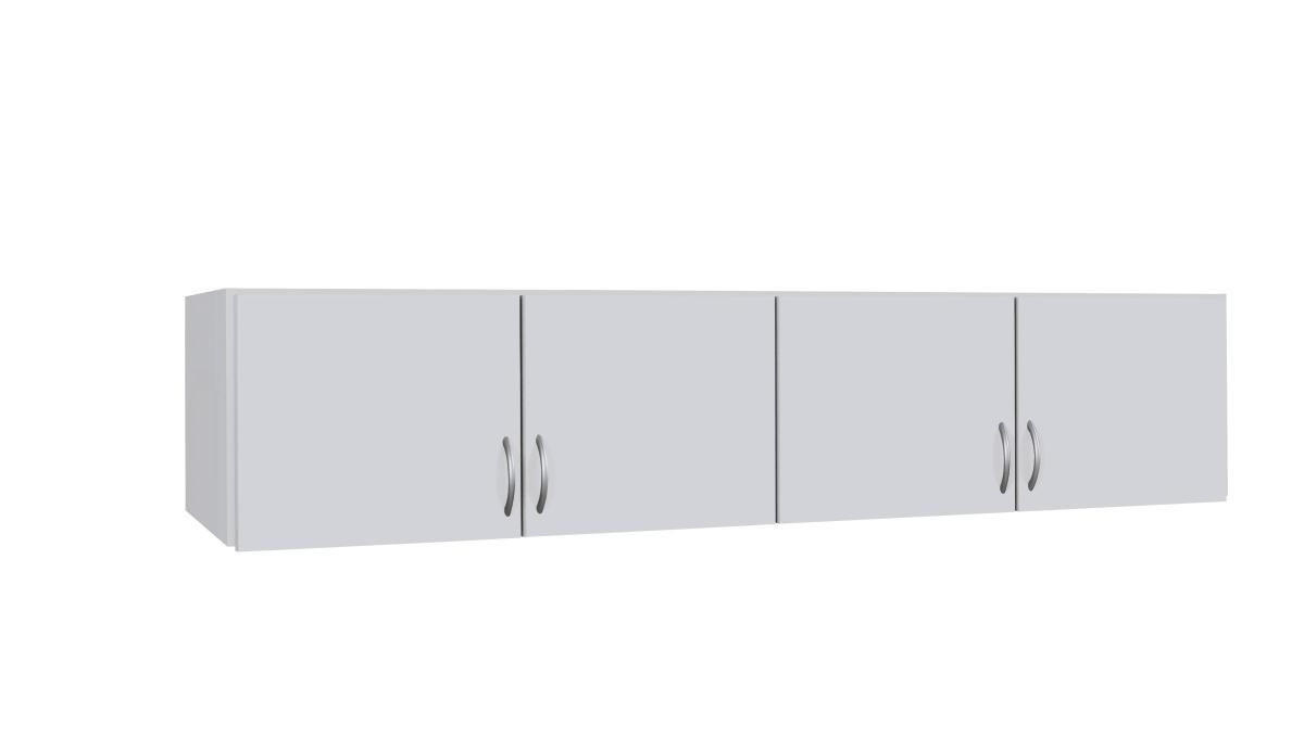 AUFSATZSCHRANK 181/39/54 cm   - Weiss/Silberfarben, Design, Holzwerkstoff/Kunststoff (181/39/54cm) - Boxxx