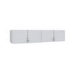 AUFSATZSCHRANK 181/39/54 cm   - Weiss/Silberfarben, Design, Holzwerkstoff/Kunststoff (181/39/54cm) - Boxxx