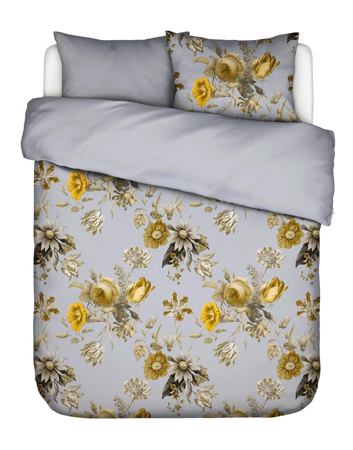 BETTWÄSCHE Florean Satin 200/200 cm  - Grau, KONVENTIONELL, Textil (200/200cm) - Essenza