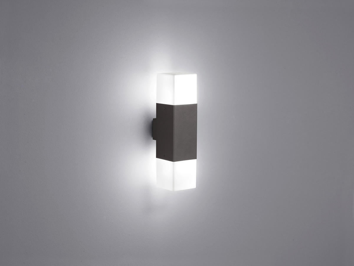 AUßENLEUCHTE Hudson   - Anthrazit/Weiß, Design, Kunststoff/Metall (33/8,5/11,5cm) - Trio Leuchten