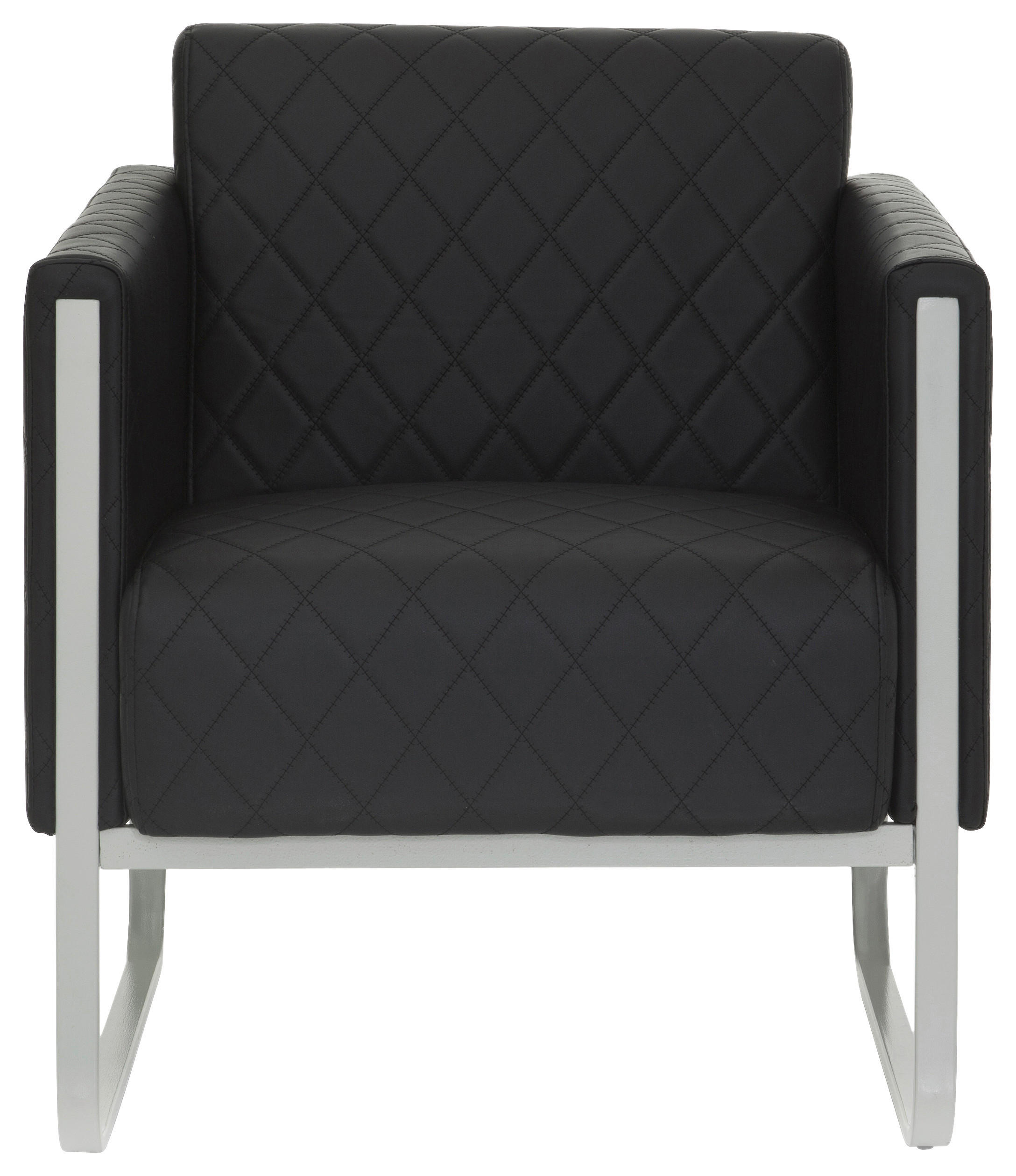 FÅTÖLJ i textil svart, ljusgrå  - ljusgrå/grå, Modern, metall/textil (67/78/71cm) - MID.YOU