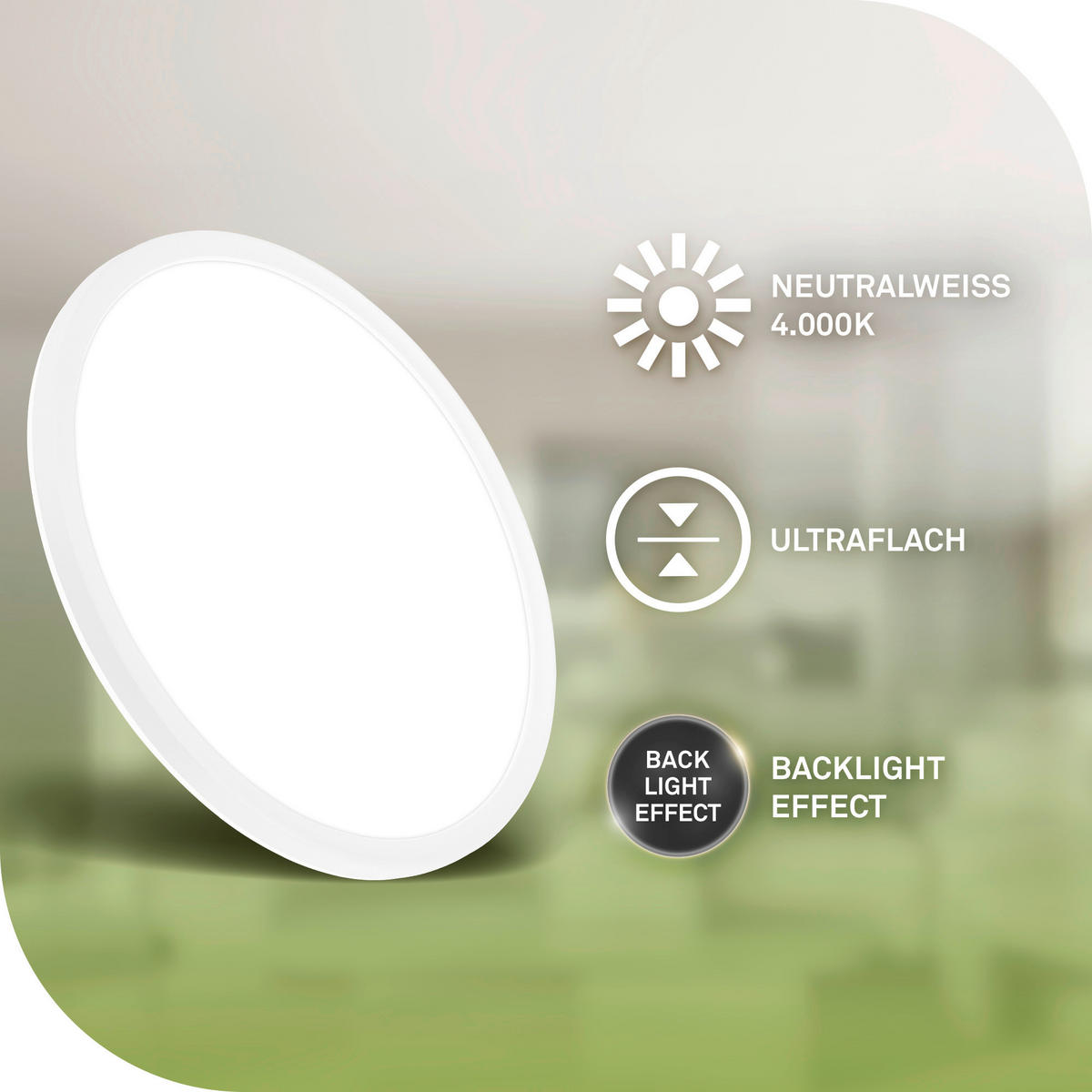 LED-DECKENLEUCHTE Tava A 29/3 cm   - Weiß, Basics, Kunststoff (29/3cm) - Briloner