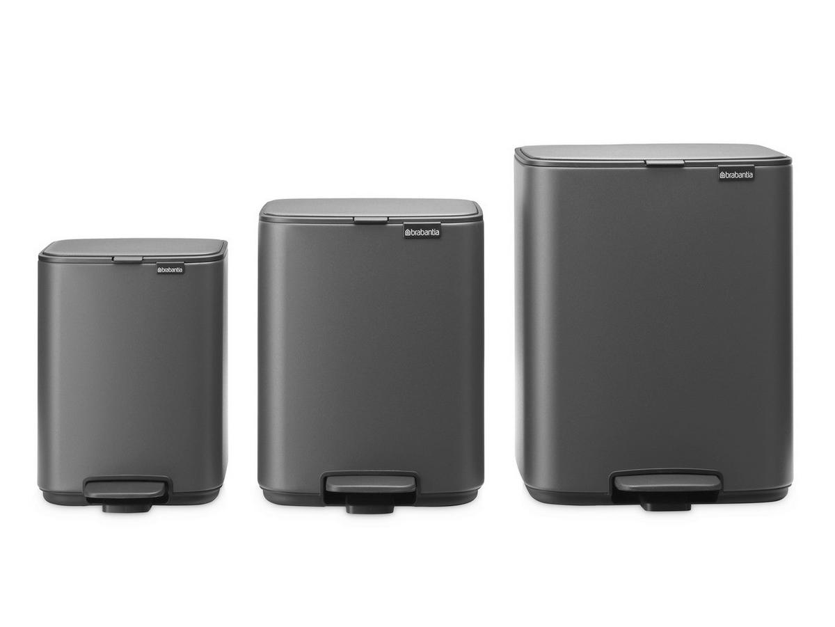KANTA SA PAPUČICOM  4 l   - tamnosiva/antracit, Konvencionalno, metal/plastika (20/26,8/20,5cm) - Brabantia