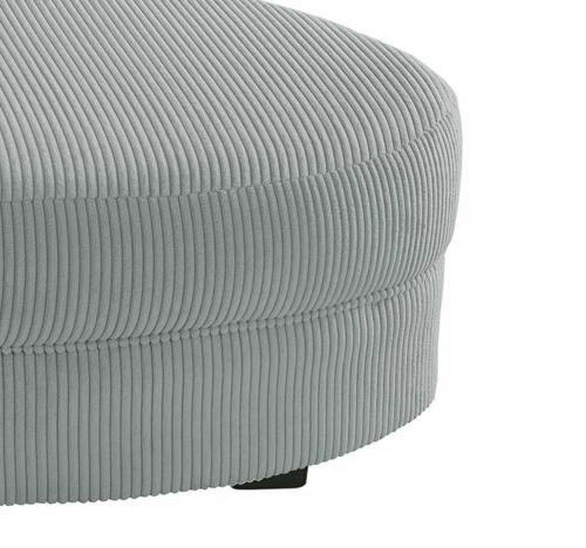 HOCKER Cord Hellblau  - Schwarz/Hellblau, Design, Kunststoff/Textil (150/38/96cm) - Livetastic