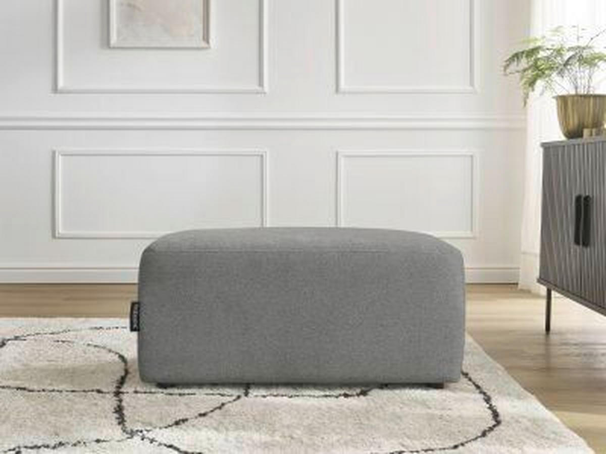HOCKER ATILLA Flachgewebe Dunkelgrau  - Dunkelgrau/Schwarz, MODERN, Kunststoff/Textil (92/44/48cm)