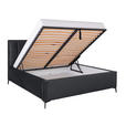 POLSTERBETT Lattenrost, Bettkasten Schwarz 140/200 cm  - Birkefarben/Schwarz, KONVENTIONELL, Holz/Textil (140/200cm) - Carryhome