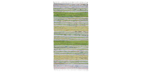 FLECKERLTEPPICH - Weiß/Grün, KONVENTIONELL, Textil (80/150cm) - Boxxx