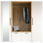GARDEROBE  in 216/200/47 cm  - Weiß/Eiche Artisan, MODERN, Glas/Holzwerkstoff (216/200/47cm) - Voleo