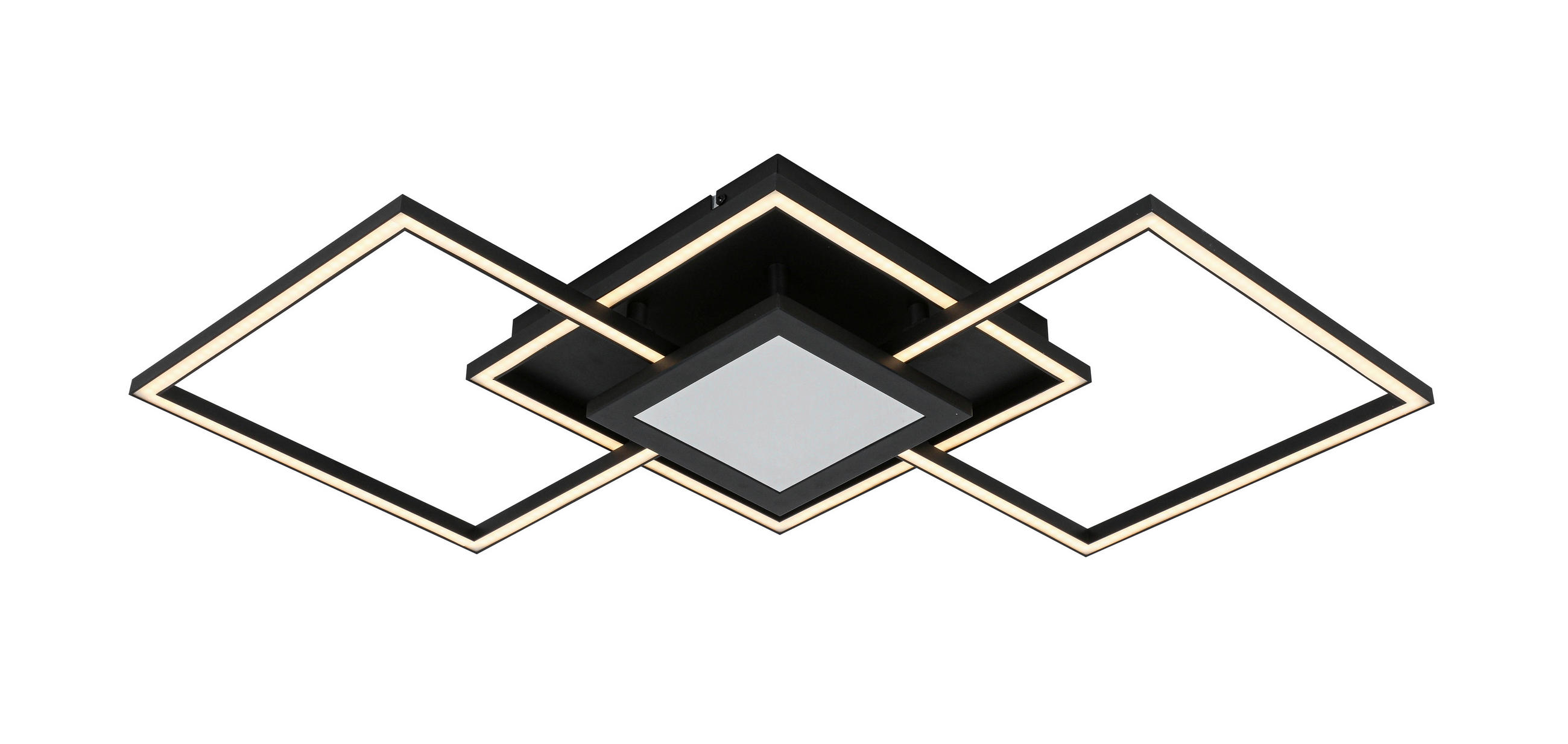 LED-DECKENLEUCHTE Texas 82/39,6/8,5 cm   - Schwarz, Design, Kunststoff/Metall (82/39,6/8,5cm) - Novel