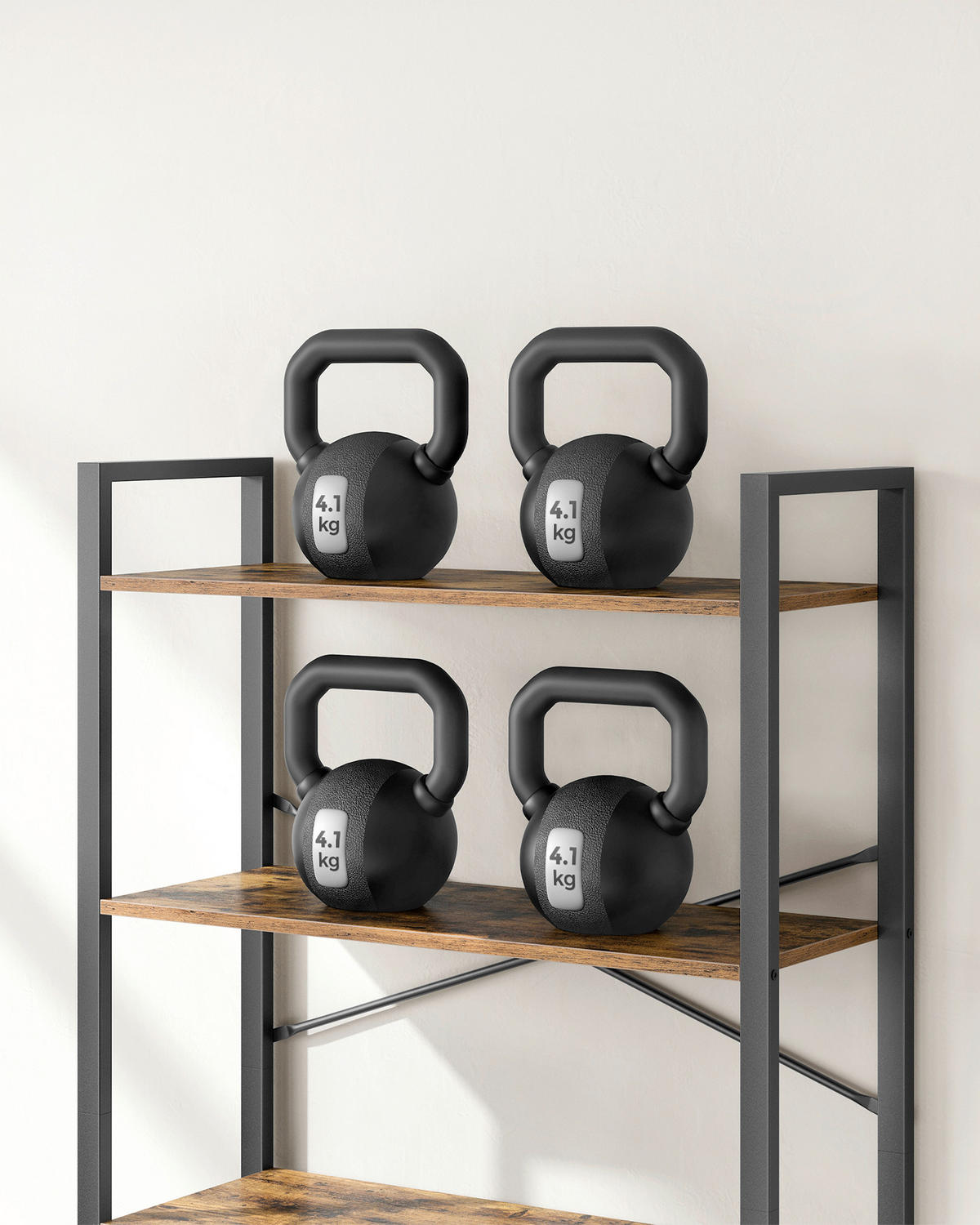 REGAL Braun, Schwarz  - Schwarz/Braun, Basics, Holzwerkstoff/Metall (80/186/30cm) - Boxxx