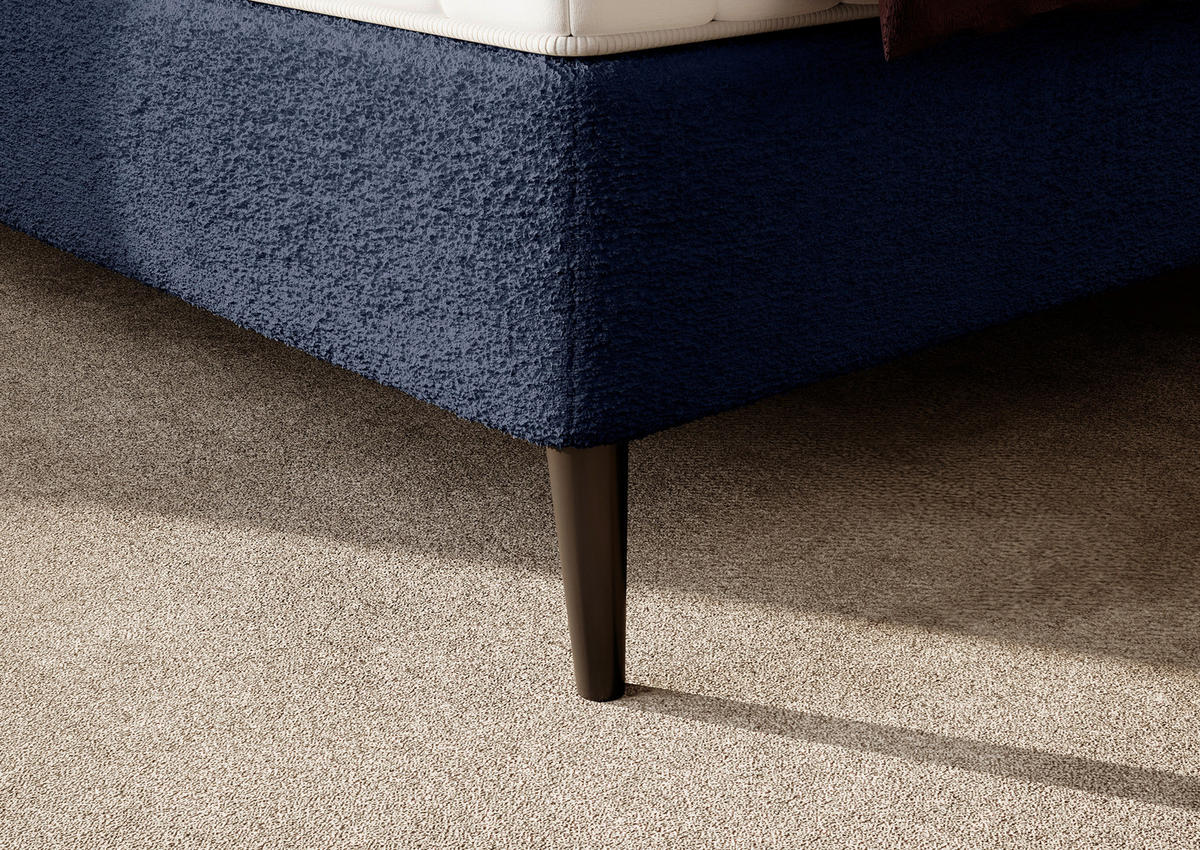 BOXSPRINGBETT 180/200 cm  in Dunkelblau  - Schwarz/Dunkelblau, Design, Holz/Holzwerkstoff (180/200cm) - Esposa