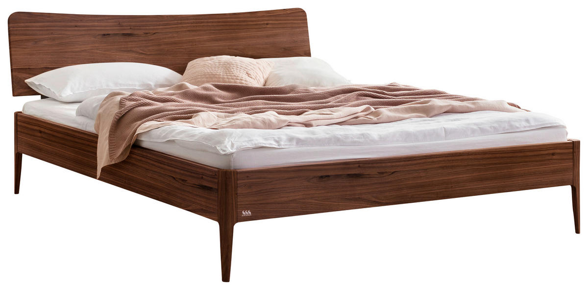 BETT 140/200 cm  in Nussbaumfarben  - Nussbaumfarben, KONVENTIONELL, Holz (140/200cm) - Hasena