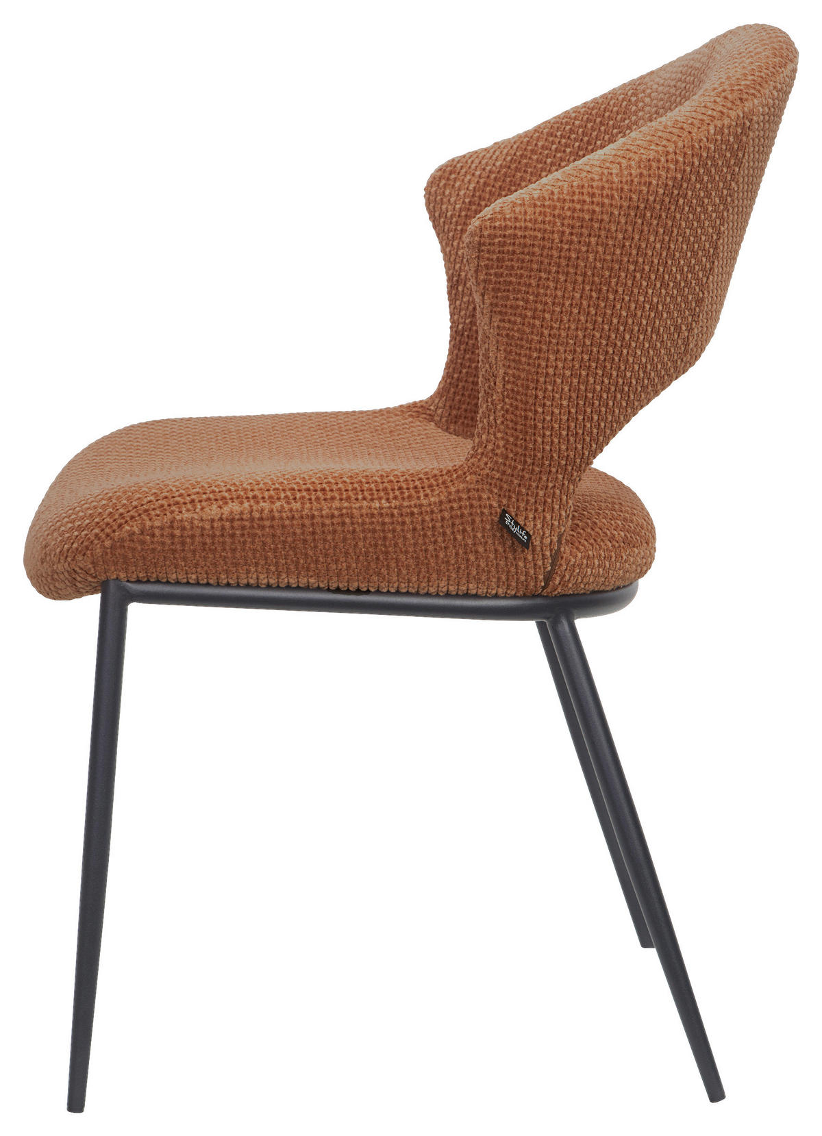 STUHL   Webstoff  Orange  - Schwarz/Orange, Design, Textil/Metall (56,5/83,5/63,5cm) - Stylife