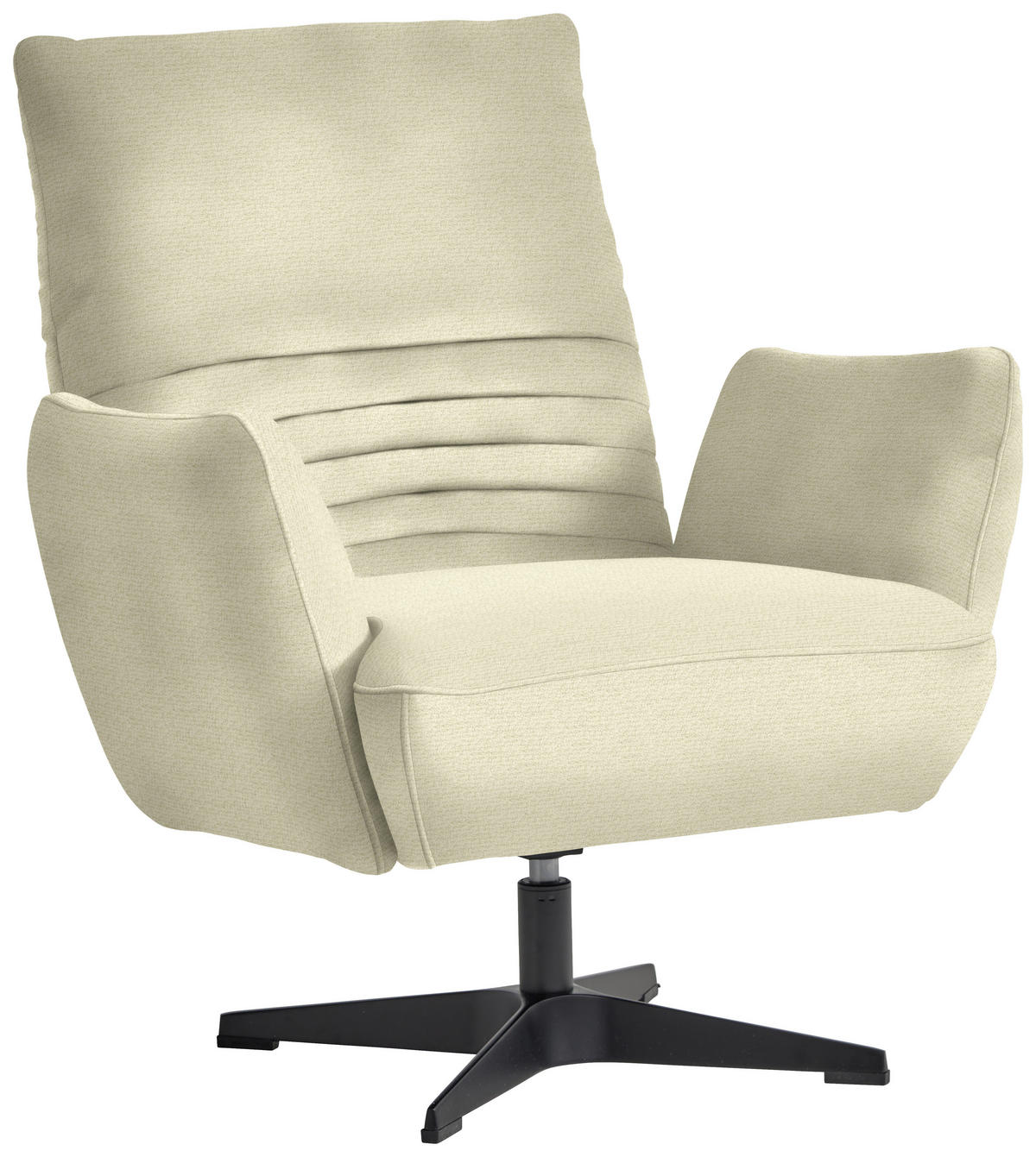 SESSEL in Chenille Creme  - Creme/Schwarz, Design, Textil/Metall (60/94/86cm) - Dieter Knoll