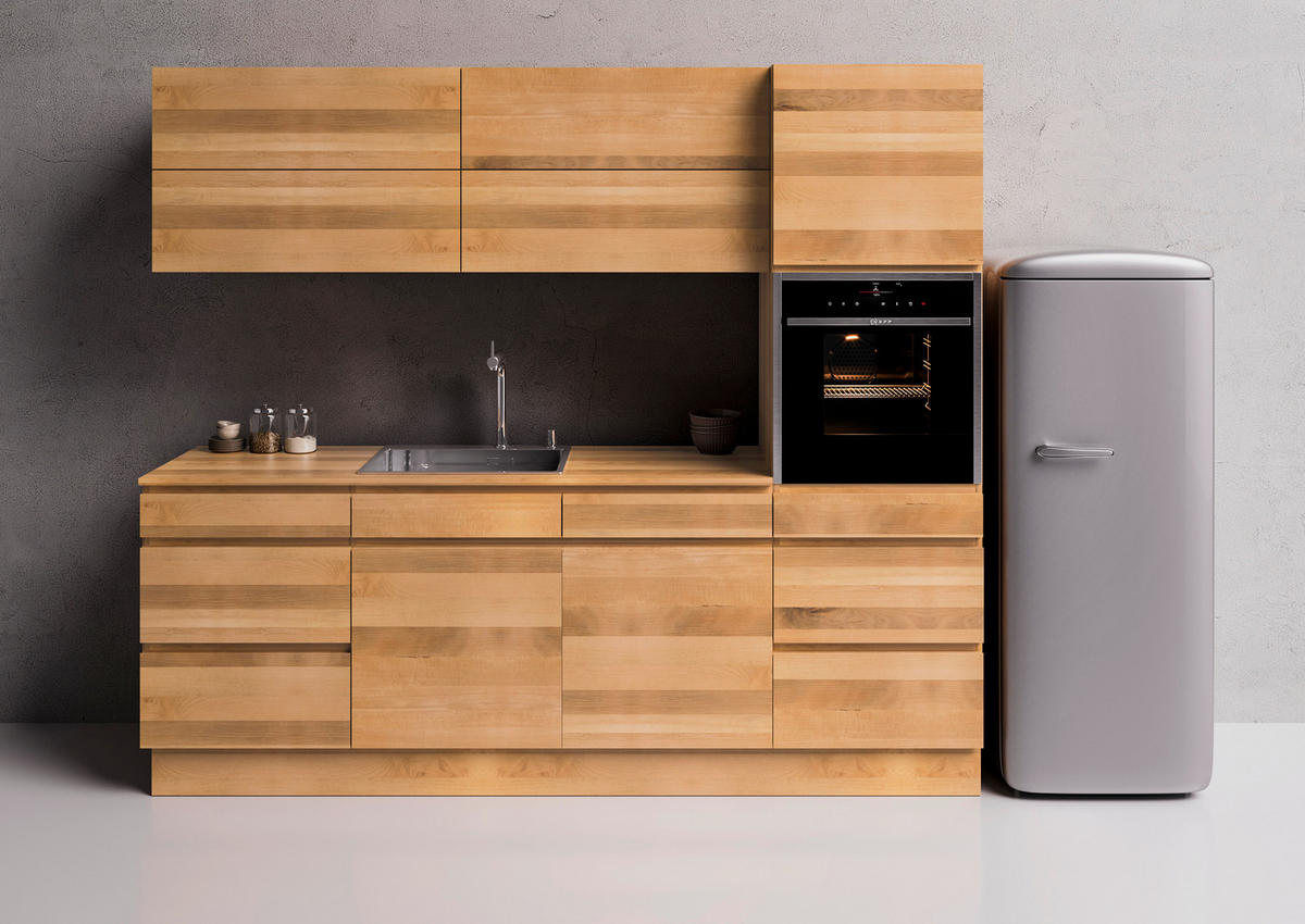 KÜCHENLEERBLOCK 240 cm   in Kernbuche  - Buchefarben/Kernbuche, Basics, Holz (240cm) - OSTER