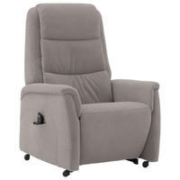 FERNSEHSESSEL in Mikrofaser Graubraun  - Graubraun/Schwarz, KONVENTIONELL, Kunststoff/Textil (70/107/88cm) - Valdera