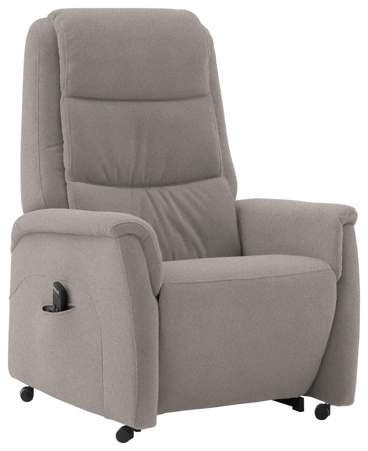 FERNSEHSESSEL in Mikrofaser Graubraun  - Graubraun/Schwarz, KONVENTIONELL, Kunststoff/Textil (70/107/88cm) - Valdera